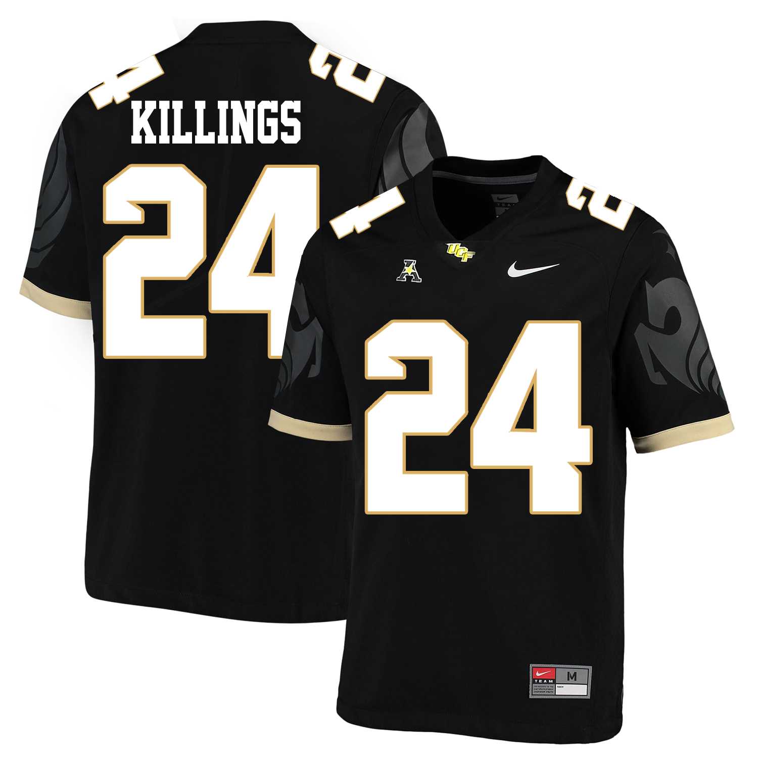 UCF Knights #24 D.J. Killings Black College Football Jersey